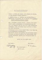 Kjøpskontrakt mellom Charles Wallum og Rolf Myrvang av 8/8-1941