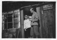 1950. Gunnar Jørgensborg, Astrid og Kjell Fremstad.
