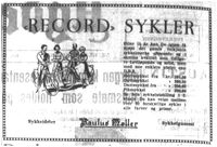 1957: Paulus Møller annonserer "etter 15 år" for Record-sykler.