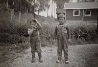 Westlie, Lindheim, Hjellum 1963.Ingrid, Arne. Foto: Annar Westlie