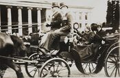 Motiv fra den nylig avgåtte president Theodor Roosevelts besøk i Kristiania i 1910. Foto: Nasjonalbiblioteket