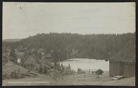 Sikt ned mot Blankvann fra Blankvannsbråten om sommeren. Foto: Nasjonalbiblioteket