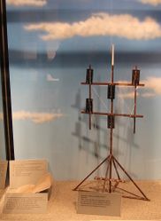 Modell av Ohlsens klaffetelegraf fra 1807 på Norsk Teknisk Museum. Foto Rolf Steinar Bergli