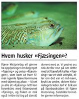 2015: Fjære historielag etterlyser avisa Fjæsingen i Agderposten