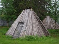 Sørsamisk kåte i Ankarede. Foto: Olve Utne (2012).