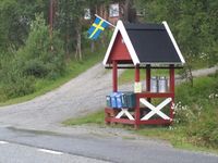Mjölkbrygga på Fjällnäs i Härjedalens kommun i Jämtlands län. Foto: Olve Utne (2016).