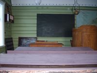 Utsikten frå attaste pulten mot kateret. Foto: Olve Utne (2008).