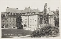 Røde Kors klinikk, Frederik Stangs gate 11–13 oppført 1918, ark. Morgenstierne og Eide. Foto: Nasjonalbiblioteket