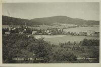 Mjær sett fra Enebakk. Foto: Nasjonalbiblioteket