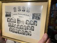 Klassebilde fra Saltdal heimeyrkesskole 1959-1960.