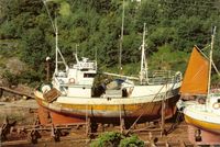 I juli 1991 var «Nybør», H-1-B, på slipp i Melandsvågen.