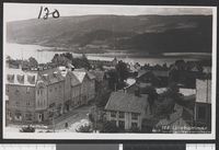 Lillehammer i 1917, til venstre Hotel Breiseth på hjørnet mellom Kirkegata og Jernbanegata.