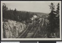 Flere spor ved Lørenskog stasjon i 1920-årene.