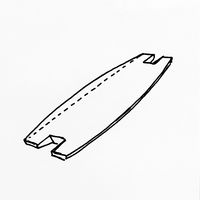 Tofter som er bredest på mitden.