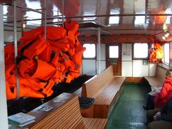 Salongen ombord på «Rapp». Foto: Olve Utne (2009).