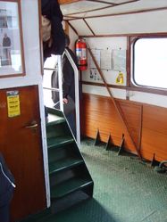 Trappa opp til styrhuset på «Rapp». Foto: Olve Utne (2009).