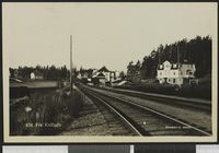 Kolbotn stasjon med Aulestad til høyre