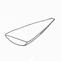 Piltt laget av et stykke, til bakrommet.