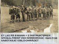 kommandosoldater som har ligget i trening i Nissedråga vinteren 1944