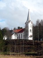 Evje kirke Foto: Siri Johannessen (2016).