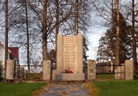 Minnestedet for de falne i Evje kommune under 2. verdenskrig Foto: Siri Johannessen (2016).