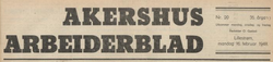 Akershus Arbeiderblad hode 1948.