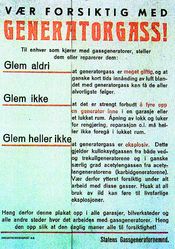 Advarselen viser at bruk av gassgenerator ikke var helt ufarlig.