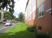 Agathe Grønsdahls gate på Torshov i Oslo ligger i et område der mange av gatene har navn etter komponister. Foto: Stig Rune Pedersen