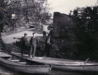 Akerselvas bredd, antakelig Fjerdingen. Foto: Riksantikvaren (1907)