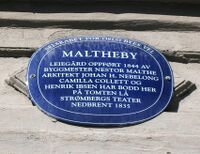 Akersgata 65: Bygården Maltheby. 59.91658° N 10.744274° Ø