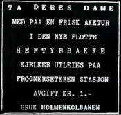Holmenkollbanen inviterer til aketur. Foto: Oslo Museum