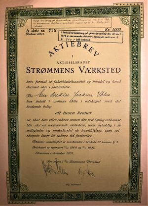 Aksjebrev Joakim Ihlen 1937.JPG