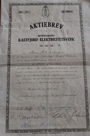 Aksjebrev Kasfjord Elverk.jpg