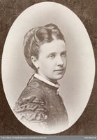 Alexandra Cathrine Henriette von Munthe af Morgenstierne (1838–1881), gift Lasson. Foto: Frederik Johannes Gottfried Klem/Oslo Museum (1880-1881).