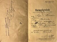 Alf Ihlens vernepliktsbok 1923.