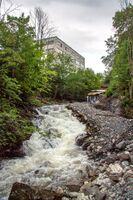 Parti fra Alna nedenfor Fagerlia i 2010. Turveien på østsiden er ennå ikke ferdig. Foto: Leif-Harald Ruud (2010)
