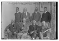 Forhandlingsdelegasjonen i 1917 for å sikre varer fra USA til Norge under første verdenskrig, ledet av Nansen. Her ved ankomst til USA. Foto: Bain News Service/Library of Congress (1917).