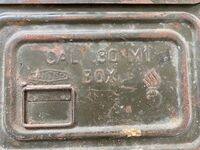 Ammunisjonskassepåskrift. Cal 30 M1. Box.