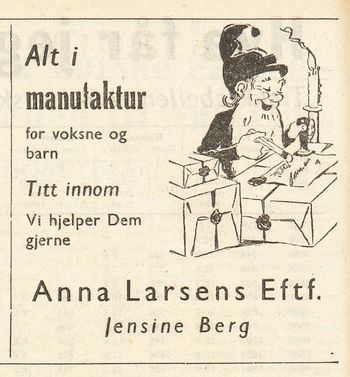 Anna Larsens Eftf - annonse (Friheten 15 12 1956).jpg