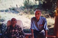 Annar og Modolf hos Arne Westlie, Storhaugen v/Kvæka 1997. Foto: Johannes Wiger