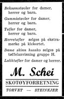 223. Annonse 2 fra M. Schei i Nord-Trøndelag og Inntrøndelagen 4.7. 1942.jpg