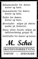 187. Annonse 2 fra M. Schei i Nord-Trøndelag og Inntrøndelagen 4.7. 1942.jpg