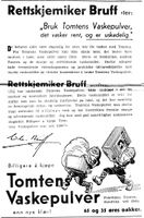 Annonse 2 fra Tomtens Vaskepulver i Nord-Trøndelag og Nordenfjeldsk Tidende 09.02.33.jpg