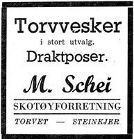 316. Annonse 3 fra M. Schei i Nord-Trøndelag og Inntrøndelagen 4.7. 1942.jpg