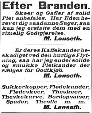 Annonse III fra M. Lønseth i Indtrøndelagen 31.8. 1900.jpg