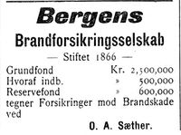 11. Annonse for Bergens Brandforsikringsselskab i Indtrøndelagen 16.11. 1900.jpg