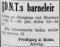 Annonse i Harstad Tidende 20. juni 1951.