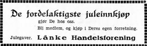 Annonse for Lånke Handelsforening i Arbeideravisen 1938.jpg