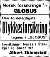 17. Annonse for Norsk forsikrings A.S. GLOBUS i Indhereds-posten 9.11.1917.jpg