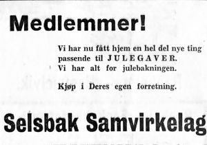 Annonse for Selsbakk Samvirkelag i Arbeideravisen 1938 0004 (2).jpg